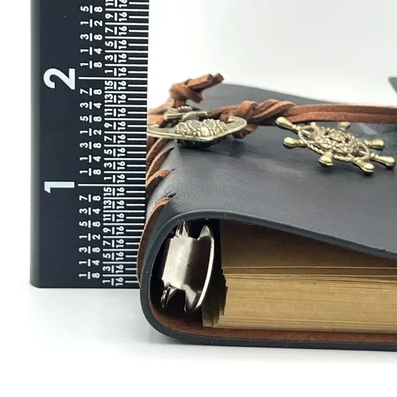 MALEDEN Leather Journal Notebook, Vintage Spiral Notebook Refillable Black - Picture 11 of 11